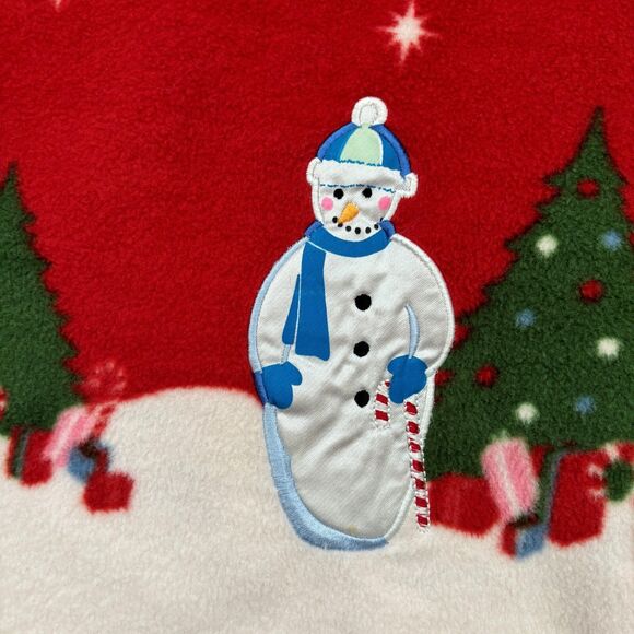 Christmas Throw Martha Stewart Everyday Fleece Blanket Holiday Snowman Cozy - Picture 3 of 7